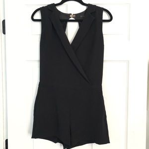 Zara black tuxedo romper